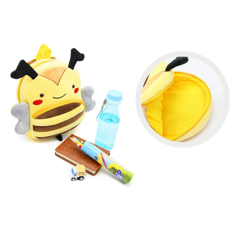 Милый плюшевый рюкзак с мультяшными животными для мальчиков и девочек детский