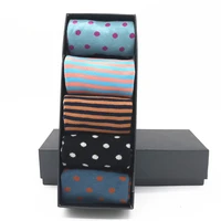 myored 5 pairlot mens socks dot striped bright color funny socks multi colored long socks for men business casual dress gift