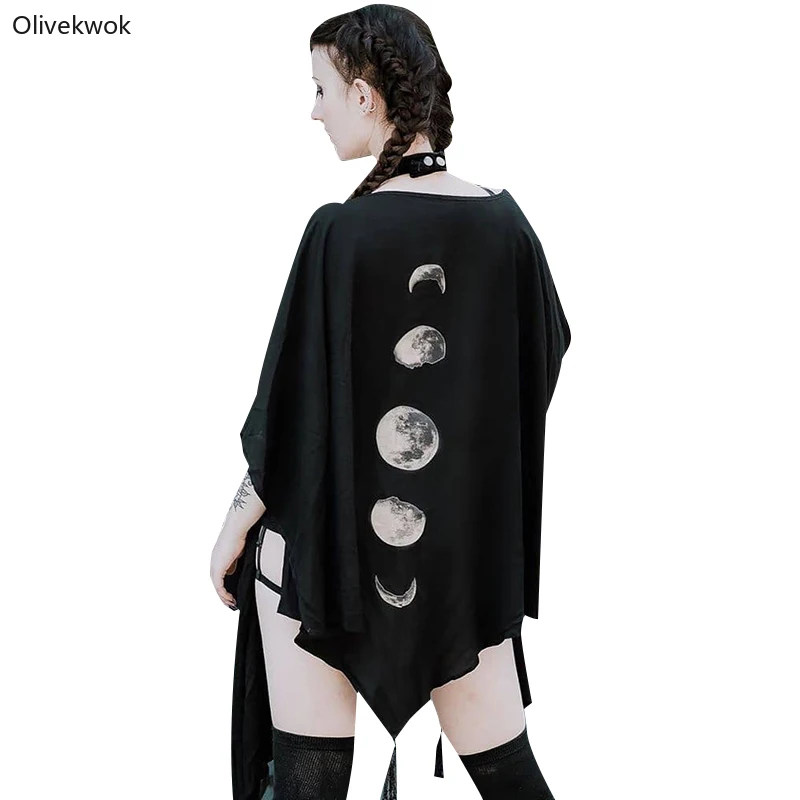 Olivekwok Осень зима новинка Женские винтажные черные накидки с v образным вырезом
