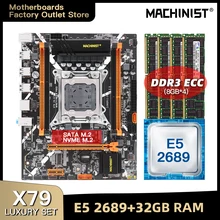 X79 motherboard LGA 2011 set kit with Intel core E5 2689 processor DDR3 32GB(4*8GB)ECC RAM memory with VRM FAN M-ATX X79 Z9-D7