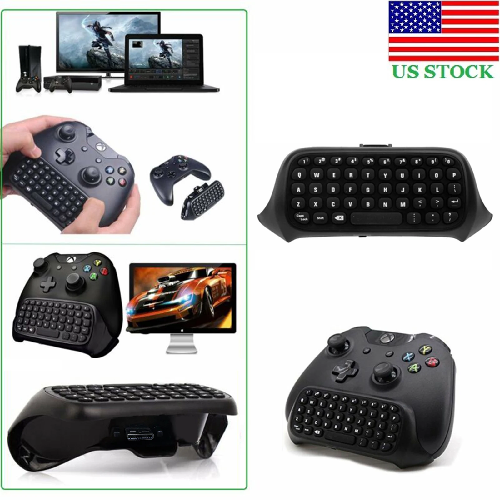 Черная USB клавиатура SOONHUA 47 клавиш 2 4G для игрового контроллера XBOX ONE беспроводная