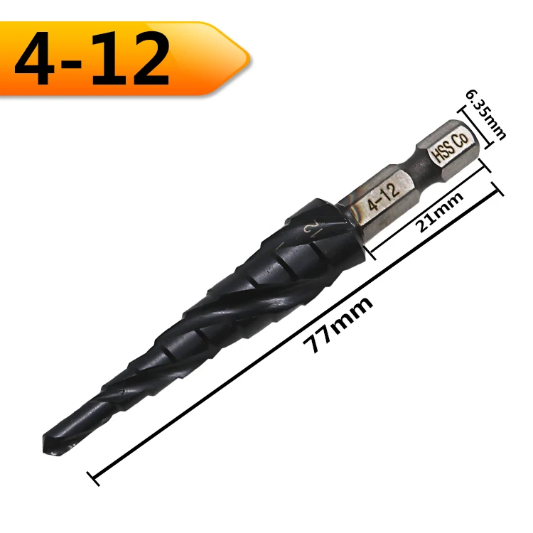 HSS CO M35 TiALN HRC89 3 13 мм/3 12 мм/4 мм шестигранный хвостовик спиральная паза Шаг сверло