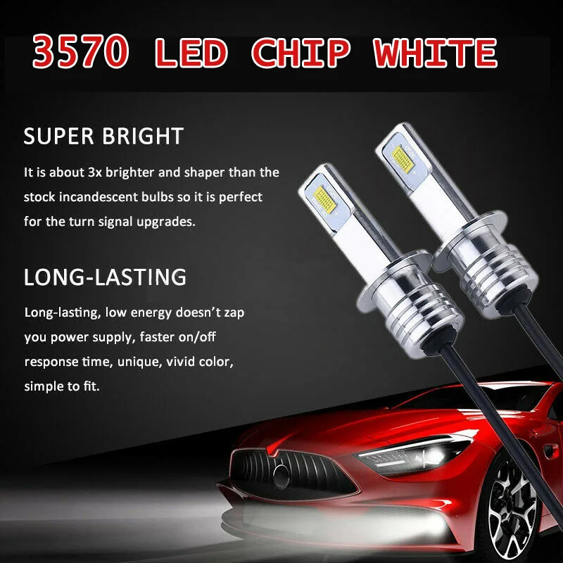 

Headlight LED Light Fog Bulb Conversion High/Low Beam 8000LM Accessory