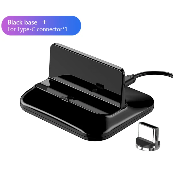 ACCEZZ Магнитная подставка для телефона держатель для iphone XR XS MAX X 8 7 6 6s 5 Plus type-C Micro USB Освещение настольное зарядное устройство для Xiaomi - Цвет: Cable Type-c plug
