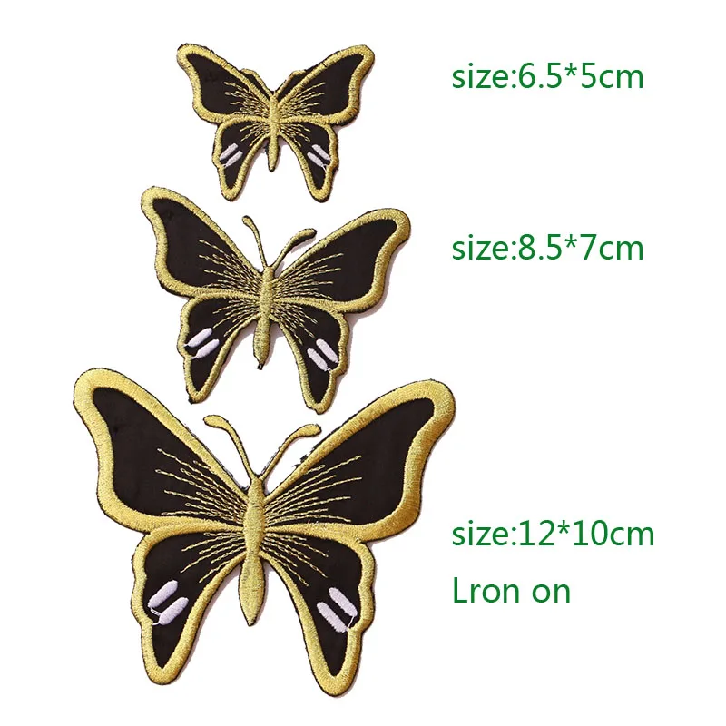 Набор из 3 предметов красочная вышитая наклейка в виде бабочки для одежды сделай