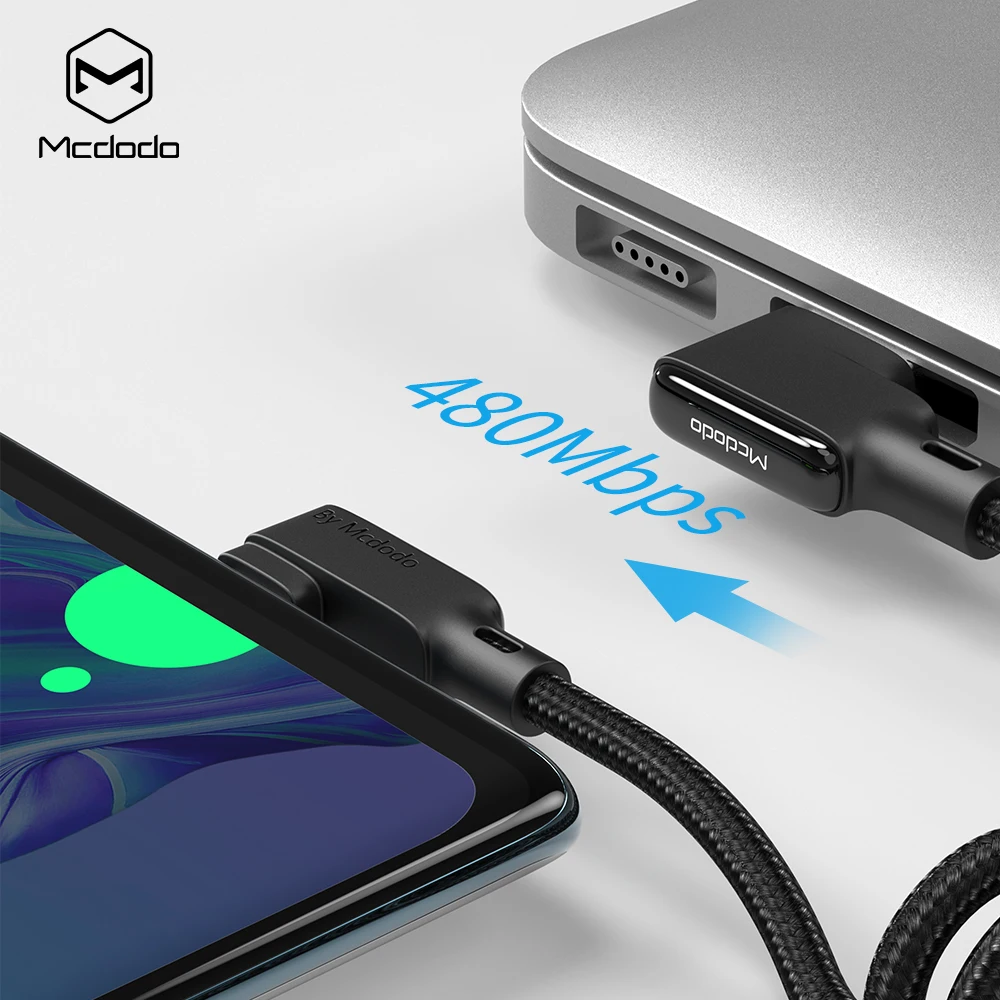 Выдвижной Автомобильный Кабель MCDODO USB Type C пружина 3 А для Iphone Huawei Xiaomi Samsung S10 9 OnePlus 4