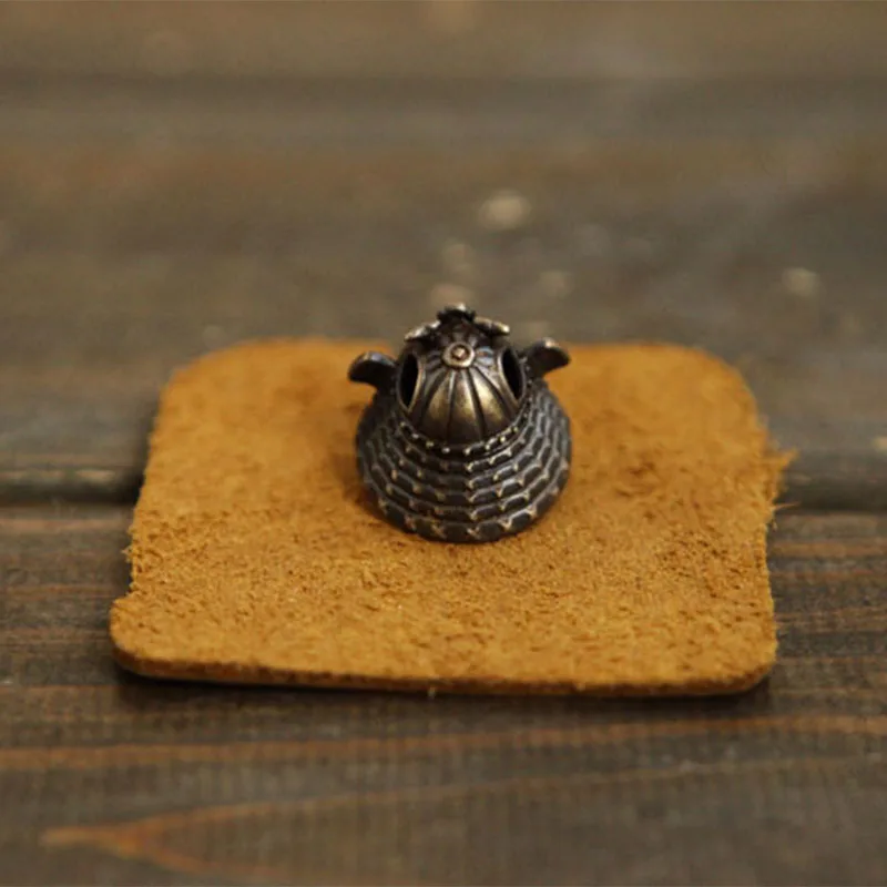 EDC Чистая латунь ретро армированный воин нож для солдат DIY аксессуары веревочная