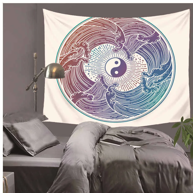 Настенный гобелен с чакрами 100% полиэстер гобелены медитацией мандалой настенное