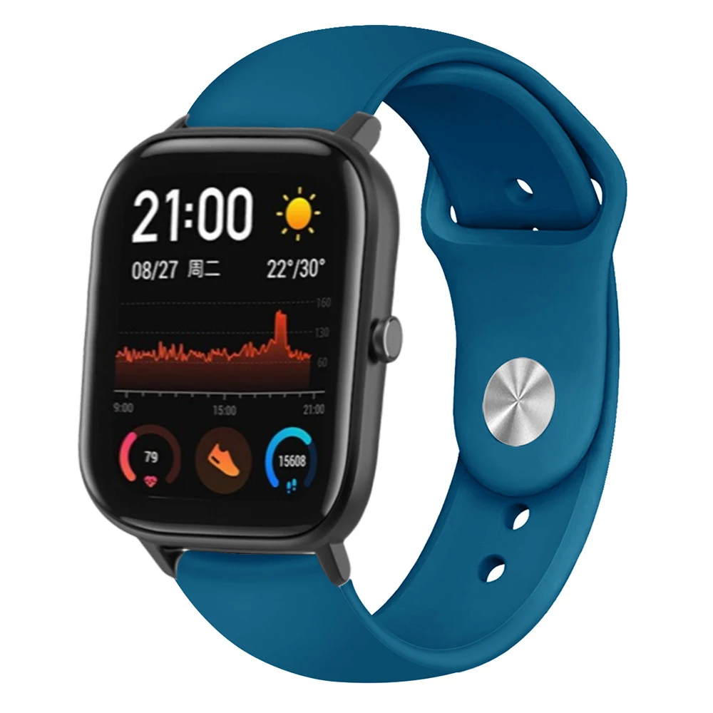 Для Xiaomi Huami Amazfit GTS Bip BIT PACE Lite Молодежный силиконовый браслет для Huami Amazfit GTS ремешок 20 мм умные аксессуары