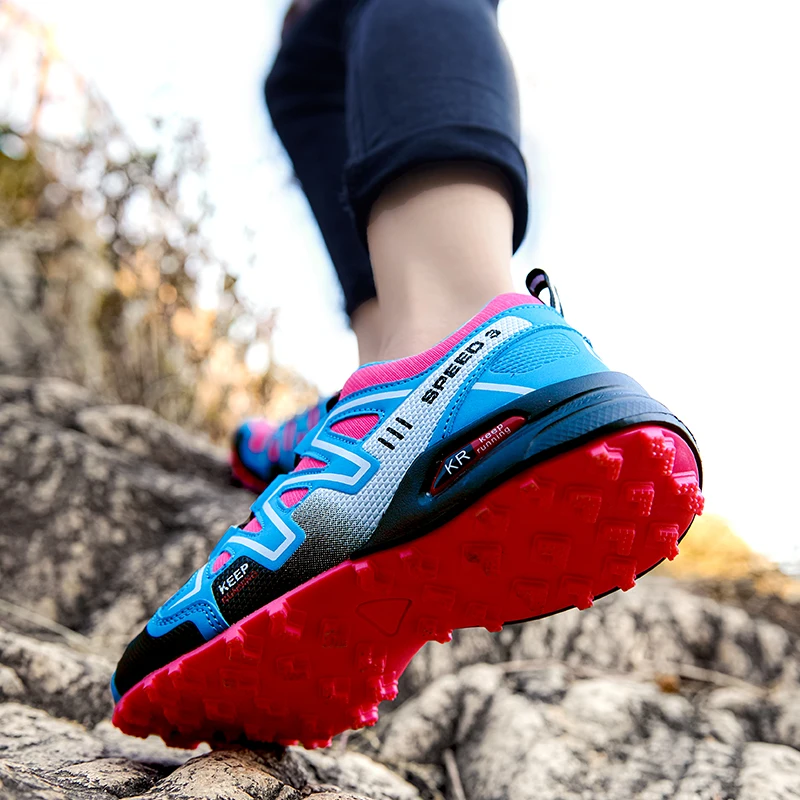 

New Women Jogging Shoes Non-slip Outdoor Hiking Shoes Couples Ultralight Cycling Shoes Men Trail Running Shoes Large Size 49#