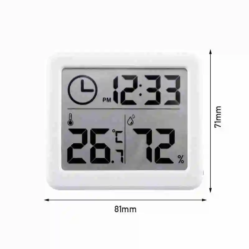 Цифровые настенные часы внутренние Умные Электронные с термометром и влажностью