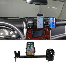 For Toyota FJ Cruiser 2007-2021 Aluminum alloy Car Central Control Instrument Panel Phone Holder Car Accessories NEW