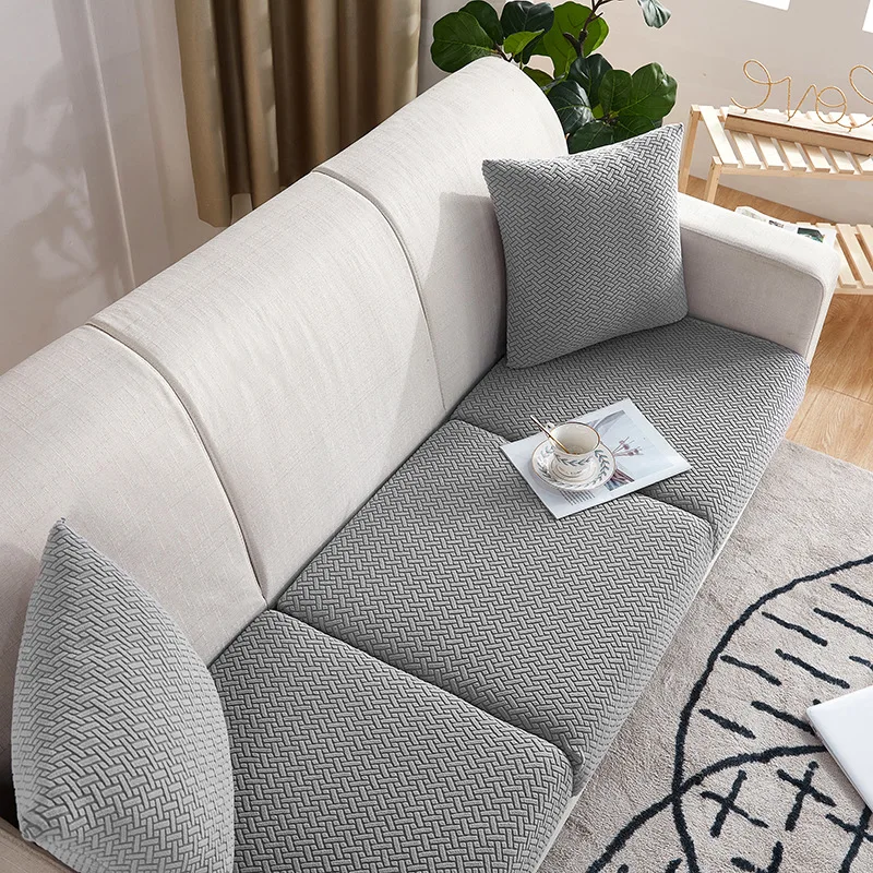 Solid Color Sofa Seat Mat Cover For Living Room Couch Slipcover For Seating And Backrest Cushion L-shape Chaise Lounge Protector