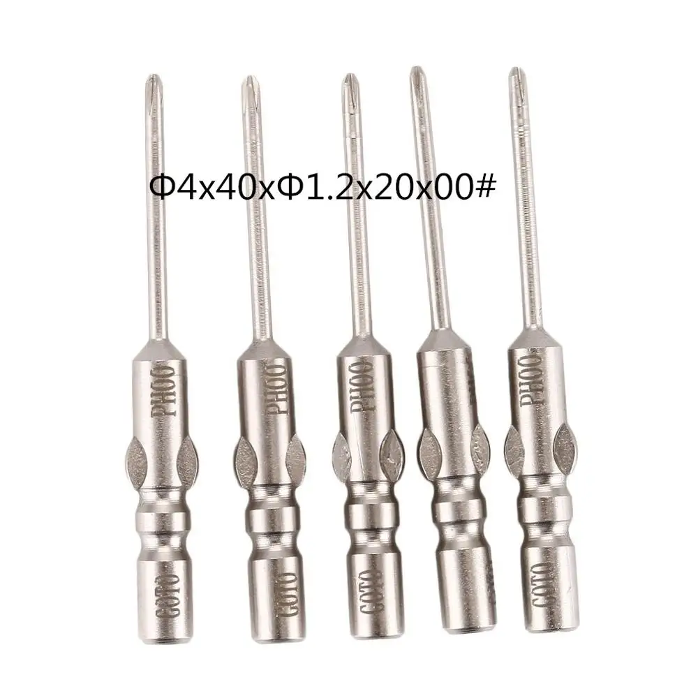 Серый 5Pcs S2 Steel Magnetic Precision Philips Screwdriver Bits Set Cross Tip Hex Screwdriver Screw Hand Repair Opening Tools - Цвет: Серый