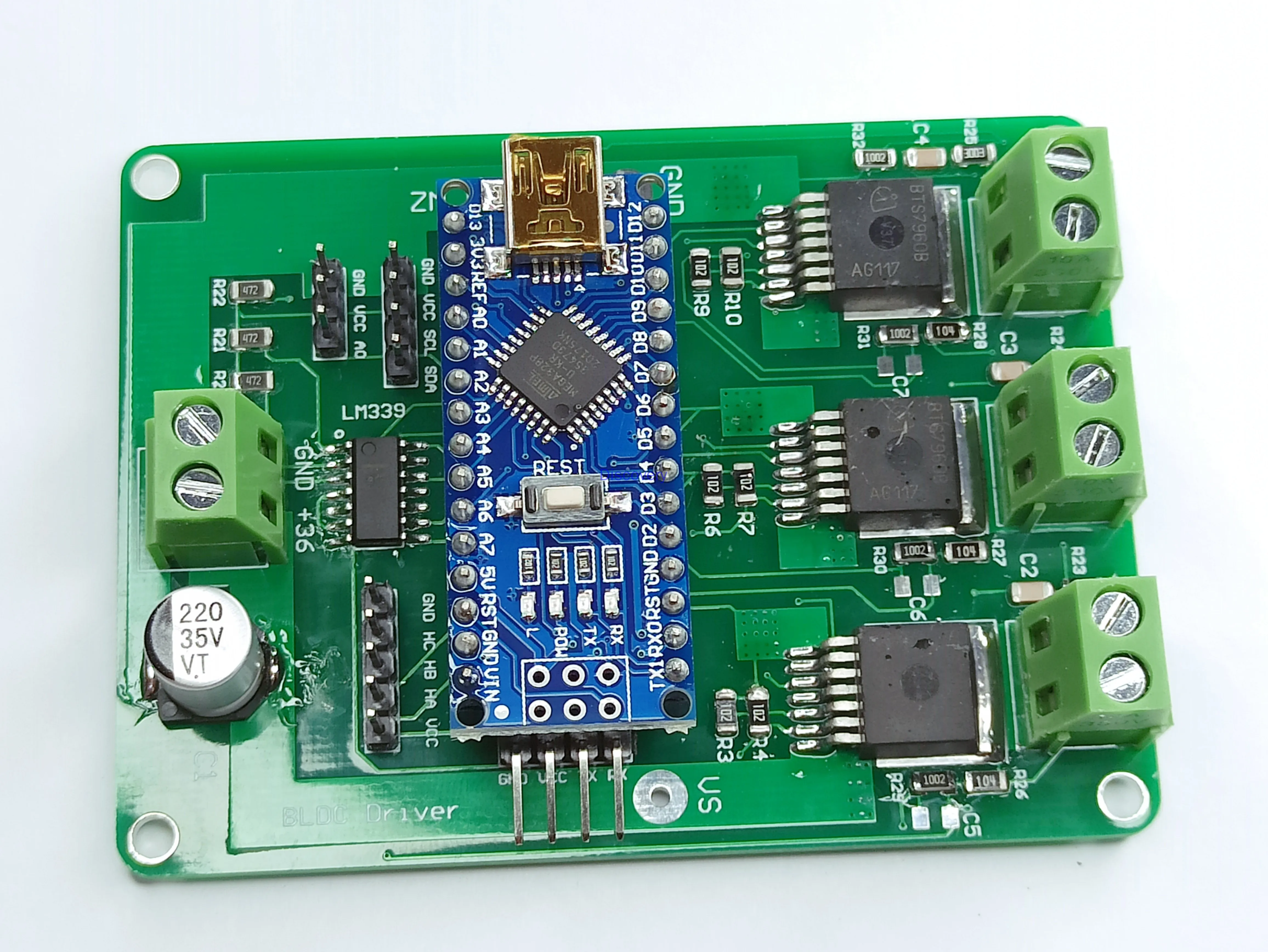 

Hall Brushless Induction ELECTROmotive Force Brushless DC Reduction Motor Steering Gear SimpleFOC Drive Plate