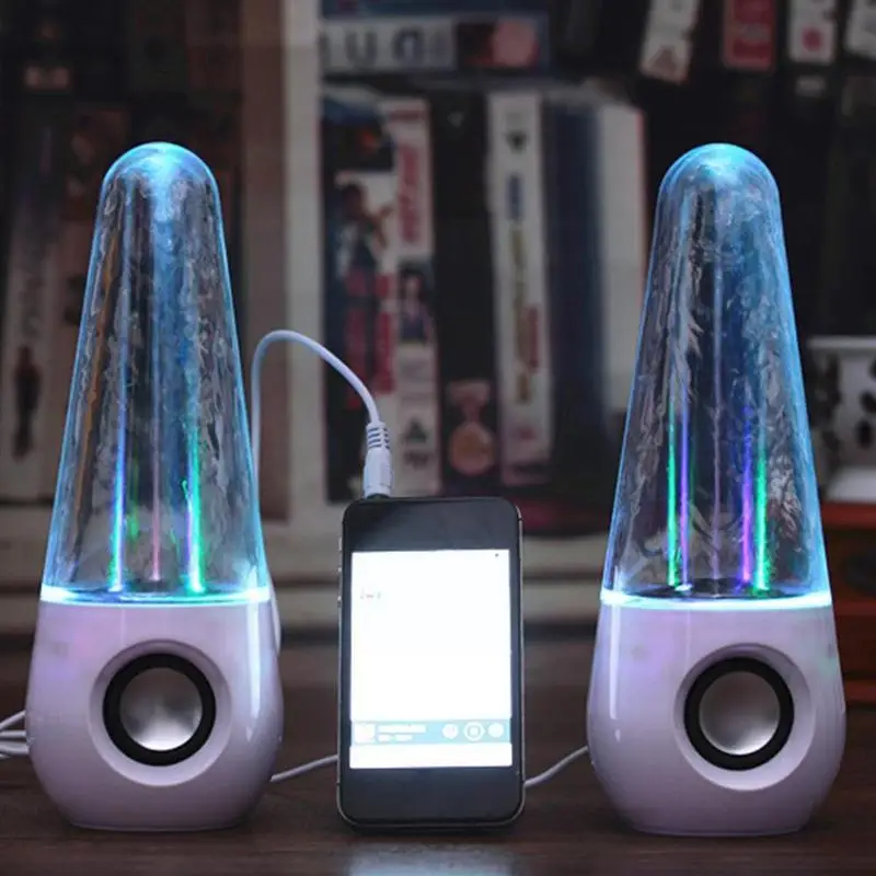 

1Pcs LED Light Musical Water Dancing Fountain Speaker Computer Speakers Player Support HIFI Music Stereo Subwoofer Surround A3U0