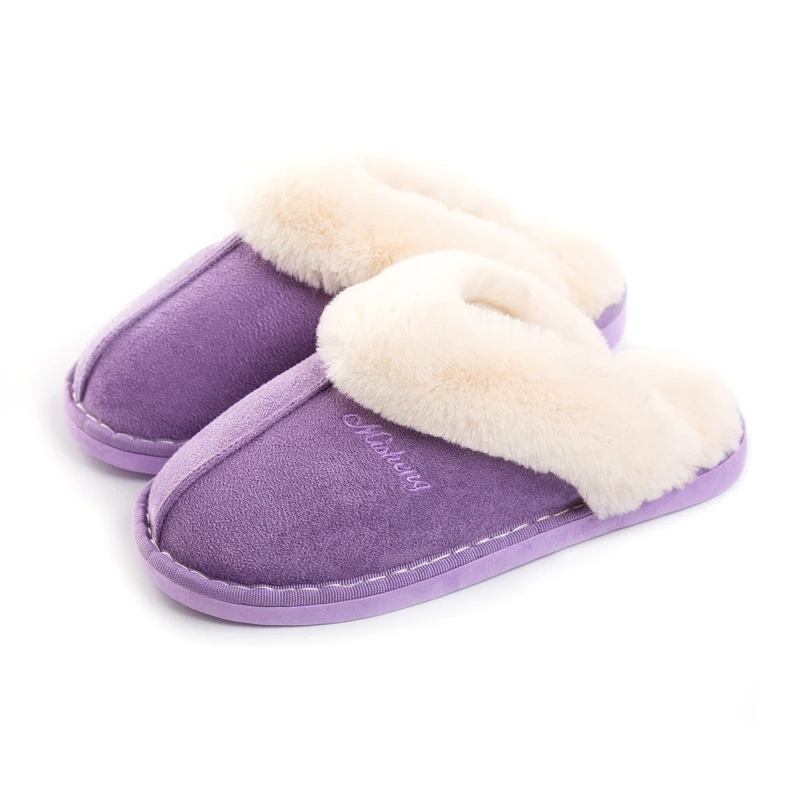 2019 г. Зимняя женская обувь домашние однотонные теплые тканевые тапочки с фланцем