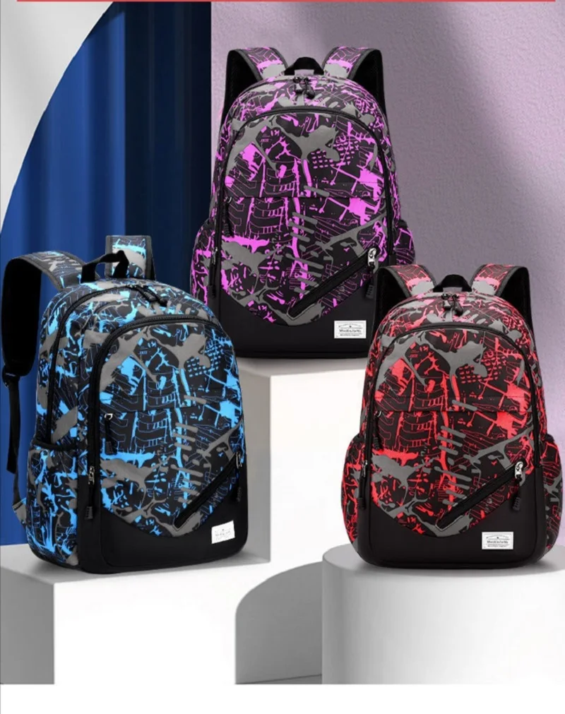 Новый рюкзак для мальчиков и девочек, Повседневная Уличная школьная сумка для студентов, модная Вместительная дорожная сумка