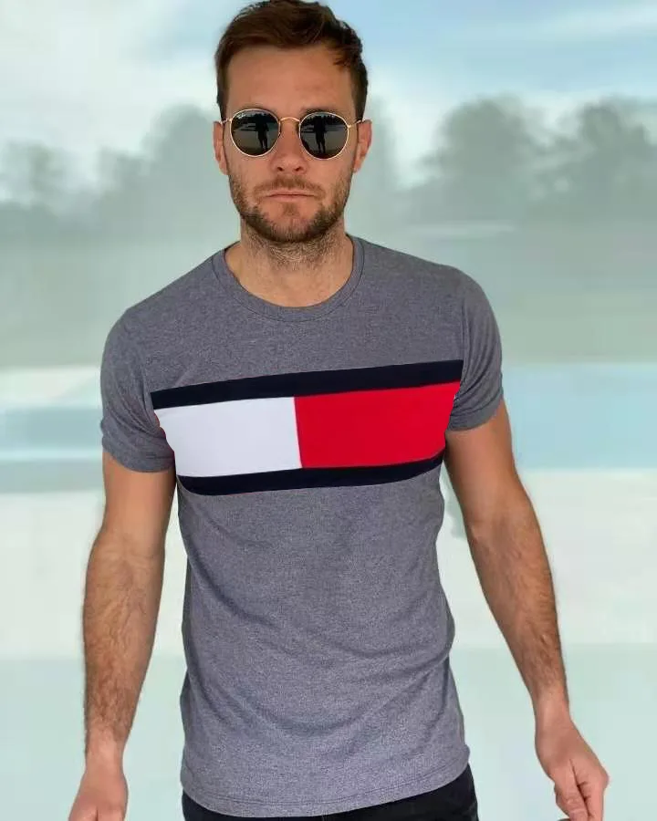 

2021 Summer New Fitness Men's Casual Streetwear Fashion Men's T-shirt Cotton Round Neck Short Sleeve Top Retro T Shirt 3XL