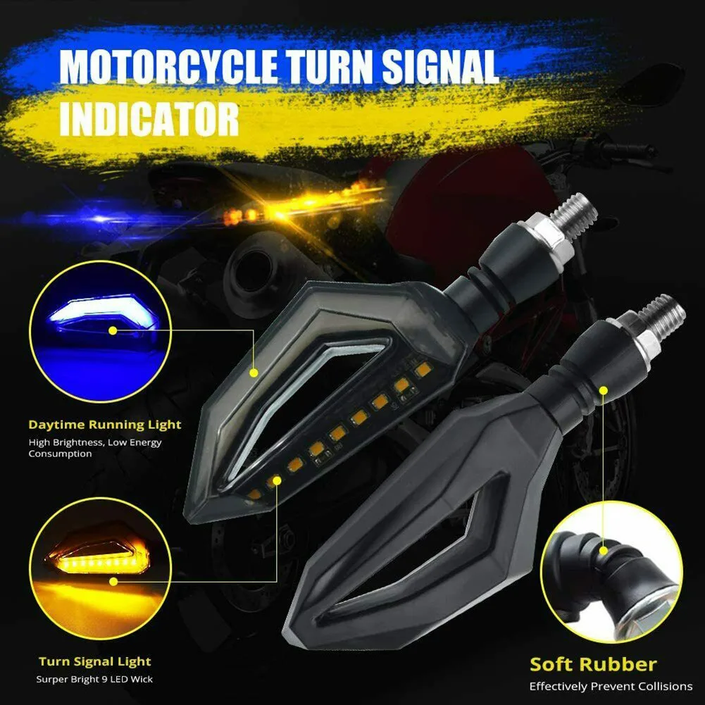 2 шт. светодиодный Поворотная сигнальная лампа синий и желтый мигалка светильник