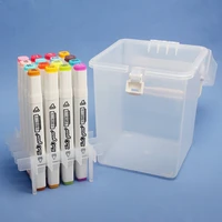 transparent marker pens storage box container art craft tray office desk organiz 4different sizes optional students study supply