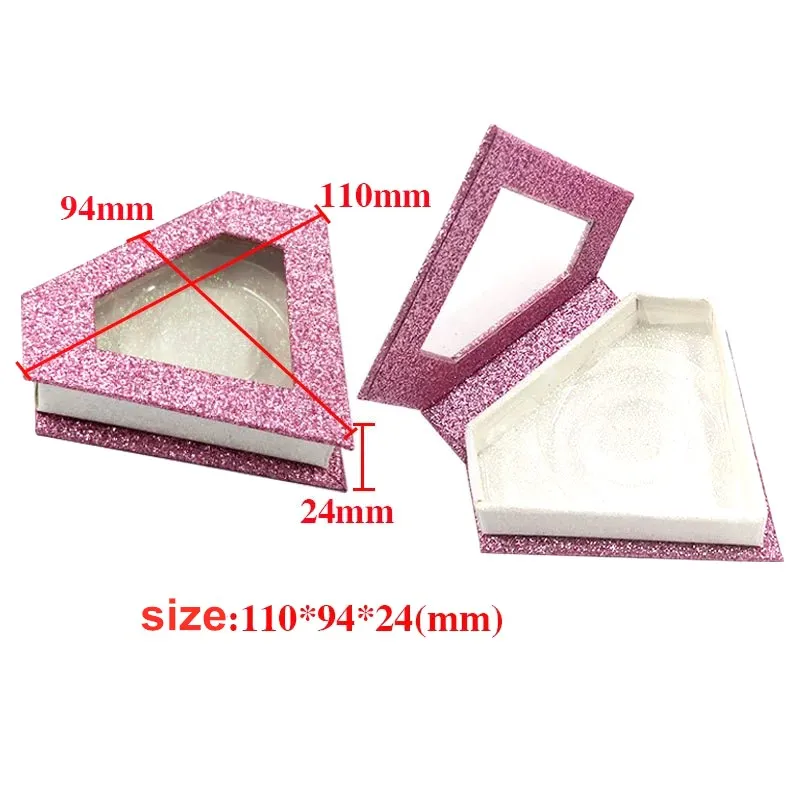 Алмазное окно оптовая продажа пустые коробки для упаковки ресниц Ромб
