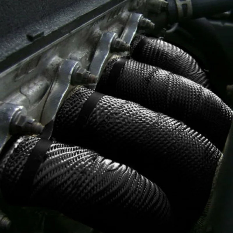 Лента для обертывания выхлопных труб черная лента 10 пряди ей ремонта Прямая