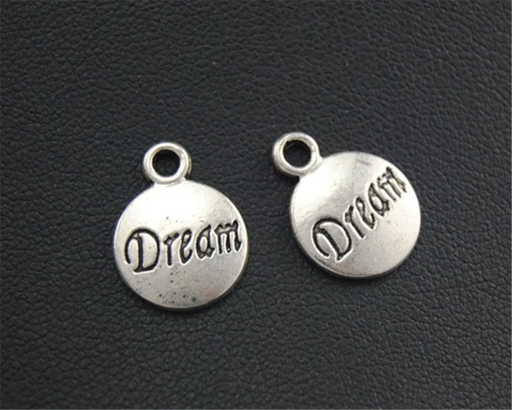 50 шт. серебряные надписи Мечта надпись своими руками ожерелье браслет фурнитура