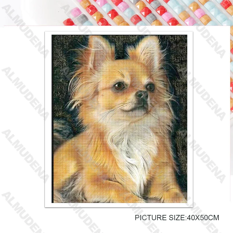 

Diy Diamond Painting Animal Husky Nordic Style Full Diamond Handmade Dot Inlaid Diamond Bedroom Living Room Sticker Wall