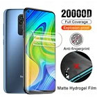 Матовая Гидрогелевая пленка против отпечатков пальцев для Xiaomi Redmi Note 9 Защитная пленка для экрана Xiomi Redmi Note9 не защитное закаленное стекло