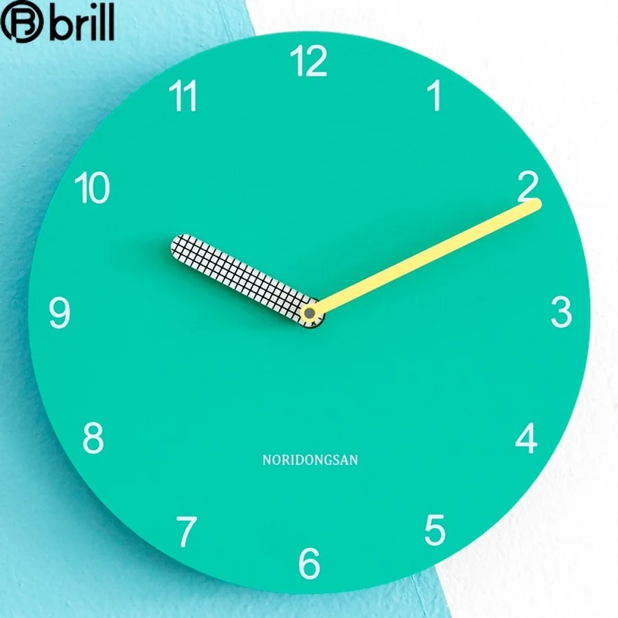 

Nordic Modern Wall Clock Simple Fashion Small Creative Pure Color Simple Design Clock Silent Clocks Wall Home Decor Living Room