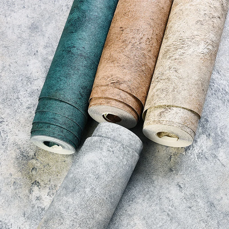 

Modern Simple Nordic Ins Style Cement Grey Wallpaper Plain Bedroom Living Room Diatom Mud Industrial Style Wallpaper