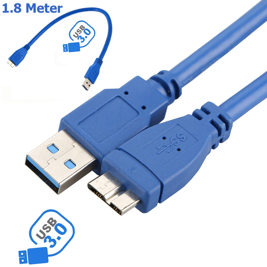 Кабель передачи данных USB 3 0 SuperSpeed Male к Micro B для жесткого диска HDD 1 8 м|Компьютерные
