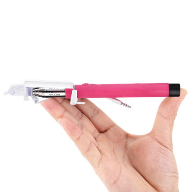 Новая Универсальная мини селфи палка выдвижная ручная вращающаяся проводная