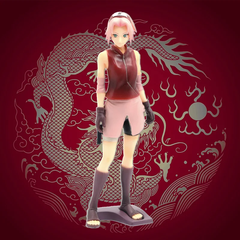 

25cm Anime NARUTO Haruno Sakura PVC Action Figure Haruno Sakura Giandista Collectible Model Toy Gift