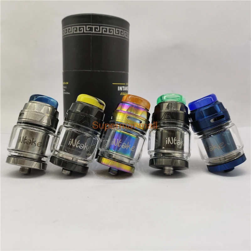 

Newest Vape Intake RTA Tank Atomizer Resin 510 Drip Tip Dual Posts Build Deck 4.2ml Capaticy 24mm Single Coil Top Filling System