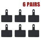 Накладки тормозные дисковые, из смолы, для велосипеда, 6 пар (12 шт.), для SHIMANO B01S, M375, M395, M446, M485, M486, M416, Deore, M515, M525