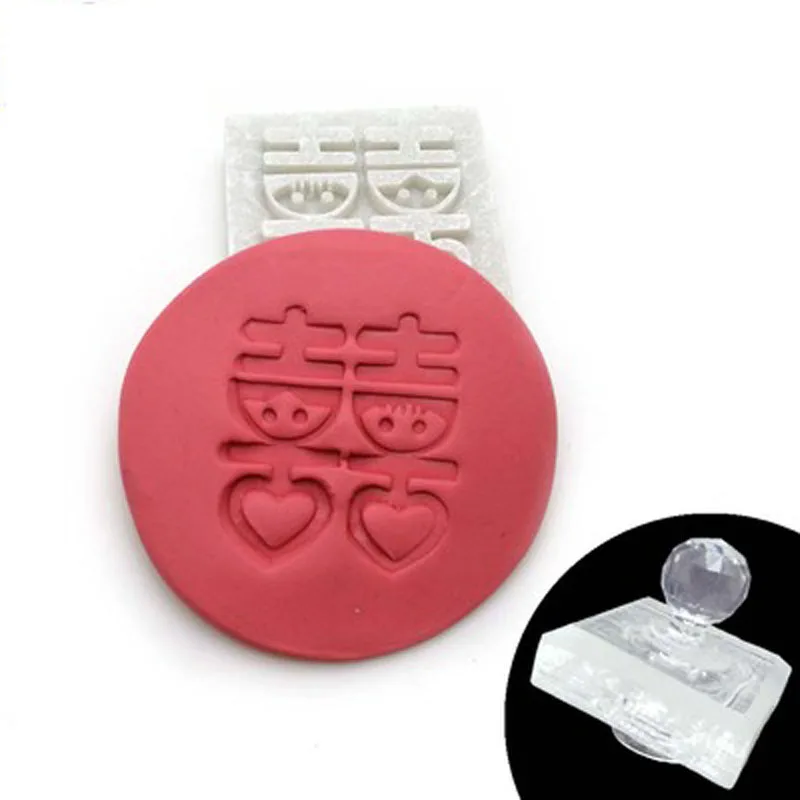 

Double Happiness Pattern Stamp, Home Clean Natural Seal, Acrylic Transparent Imprint Soap Stamp, Wedding Gifts Making Chapter