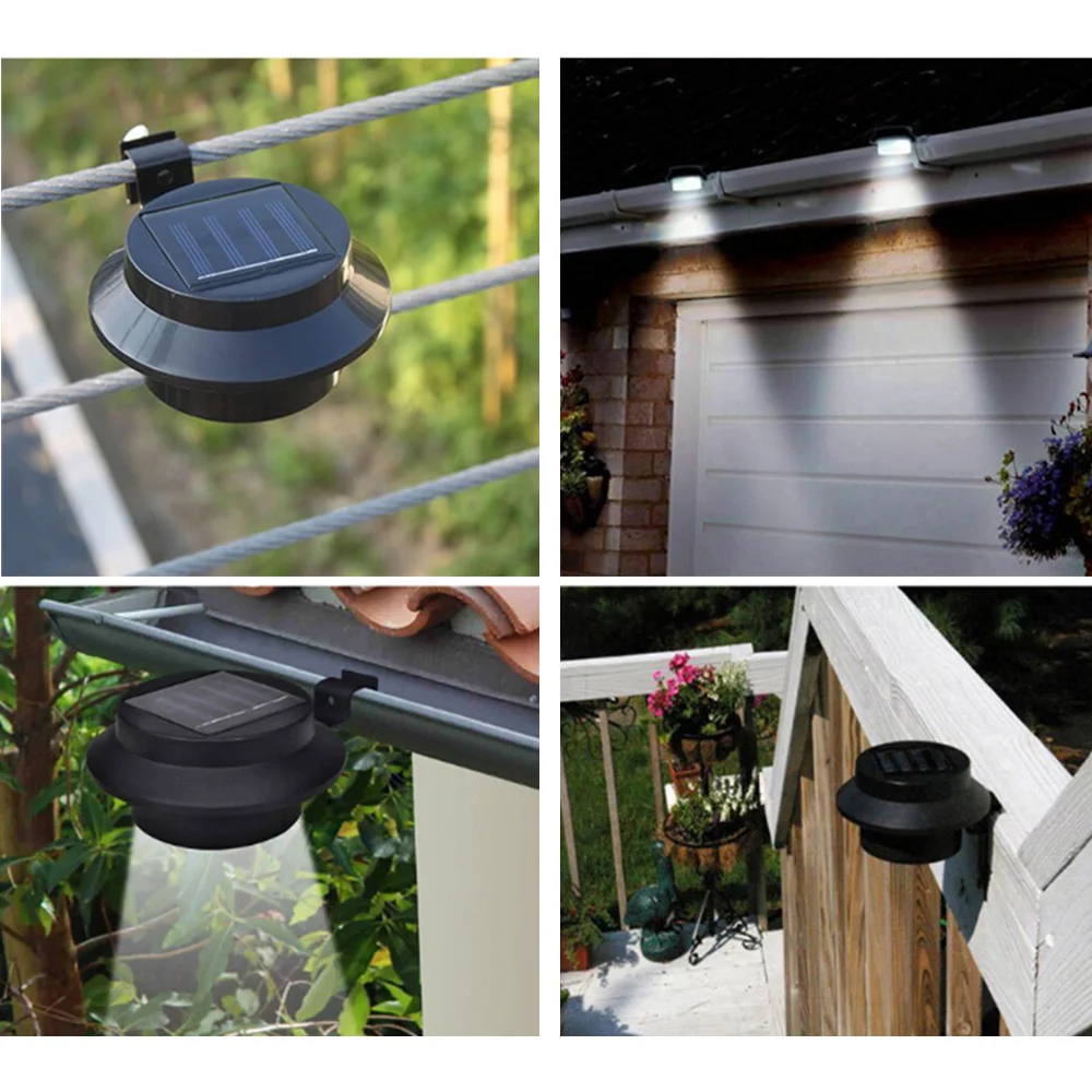 

Solar LED Solar Power Light Wall Lamp Waterproof Outdoor 3 LED Garden Light Emergency Energy Saving Outdoor Garden Yard Lamps