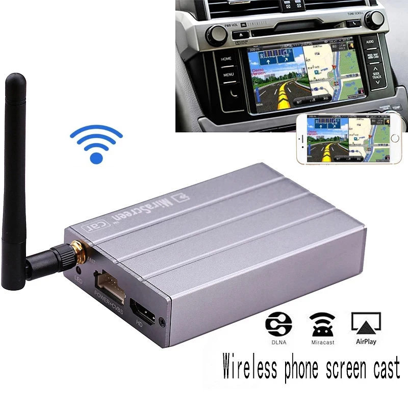 Автомобильный Wi Fi дисплей Dongle Беспроводной экран зеркальная коробка аудио видео