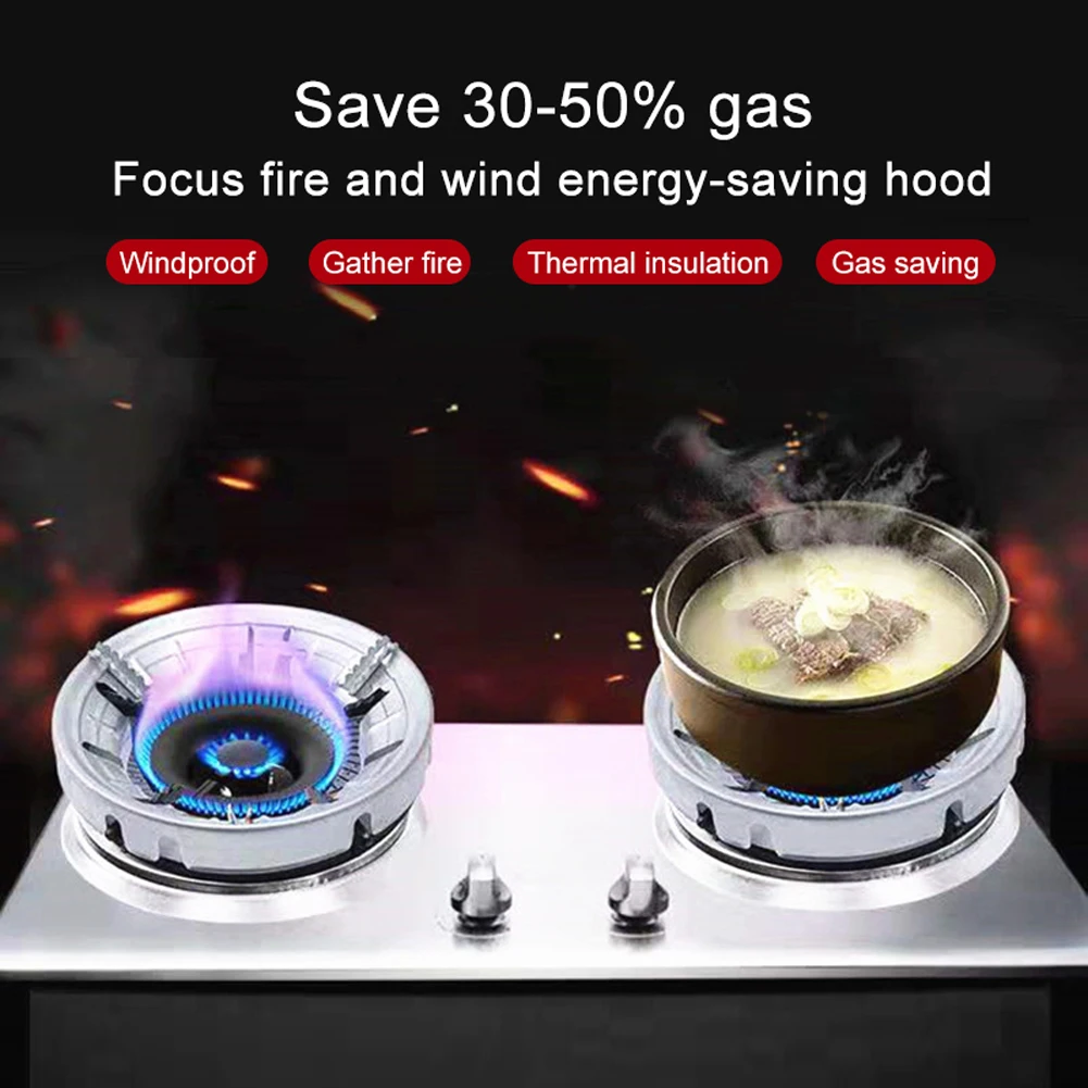 

9-hole Fixed Energy-Saving Windshield Household Gas Stove Kitchen Fire-Reflecting Cast Iron Energy-Saving Cover For Dropshipping