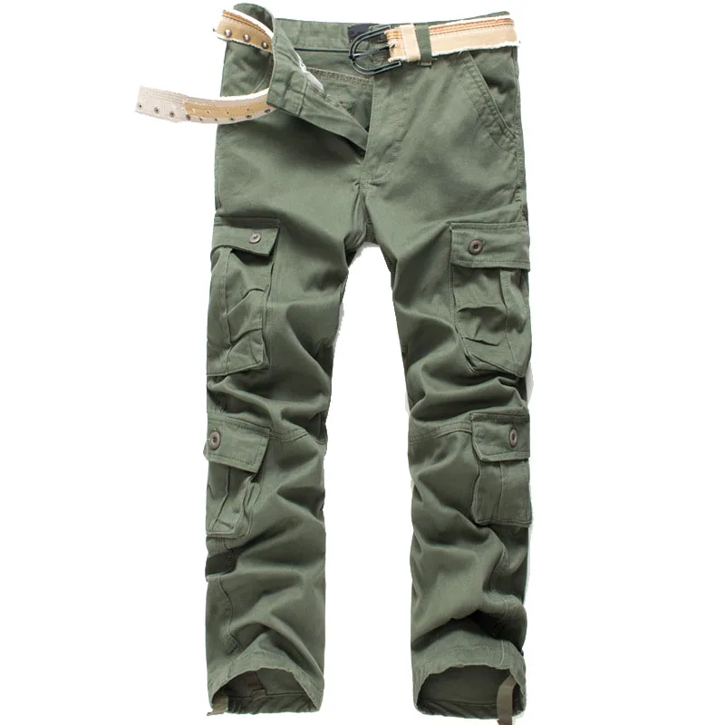 

Штаны мужские хлопковые с множеством карманов, уличные повседневные спортивные армейские боевые тактические брюки-карго в стиле милитари для работы, пешего туризма, скалолазания