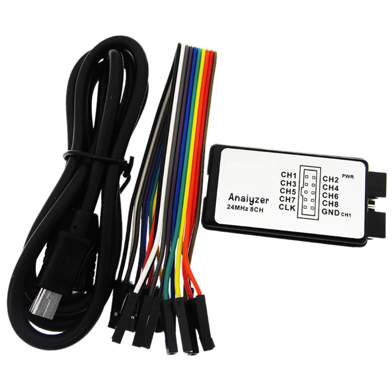 USB логический анализатор 24M 8CH микроконтроллер ARM FPGA инструмент отладки 24 МГц 16 12 8 4