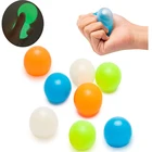 Светящиеся шарики-антистресс, клейкая мишень, люминесцентные шарики-стики, набросьте на потолок, настенный мяч для сквоша, детские игрушки