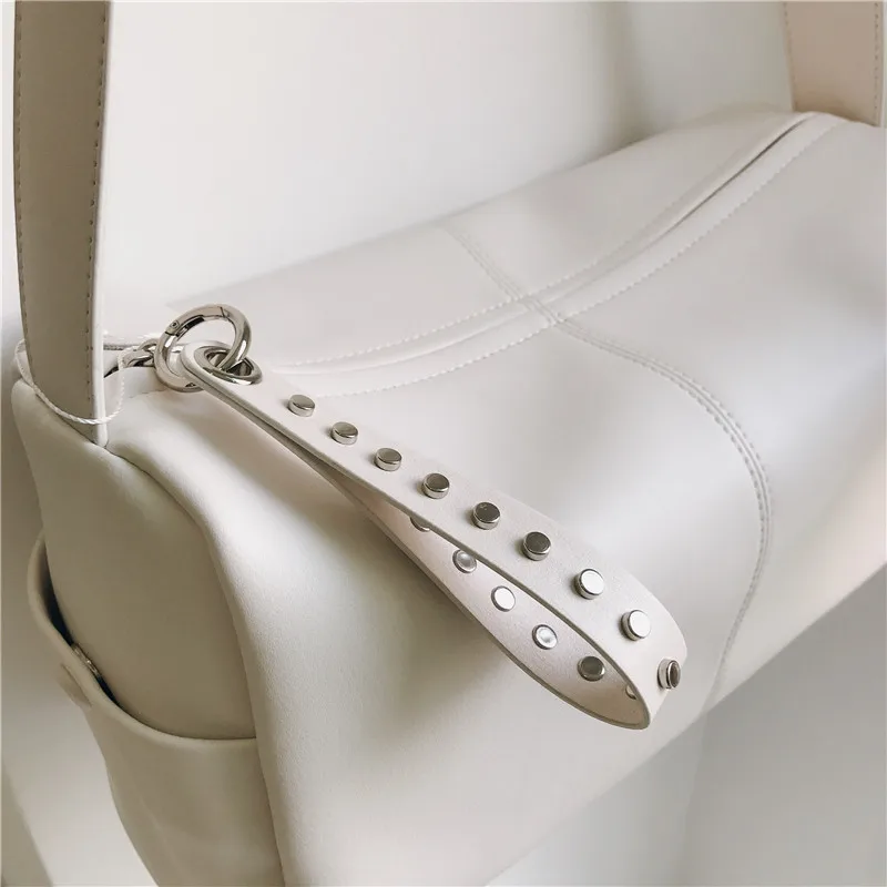 Fashion Rivet Style Genuine Leather Women Shoulder Bags 2021New Large Capacity Crossbody Bag for Ladies Luxury Designer Handbags