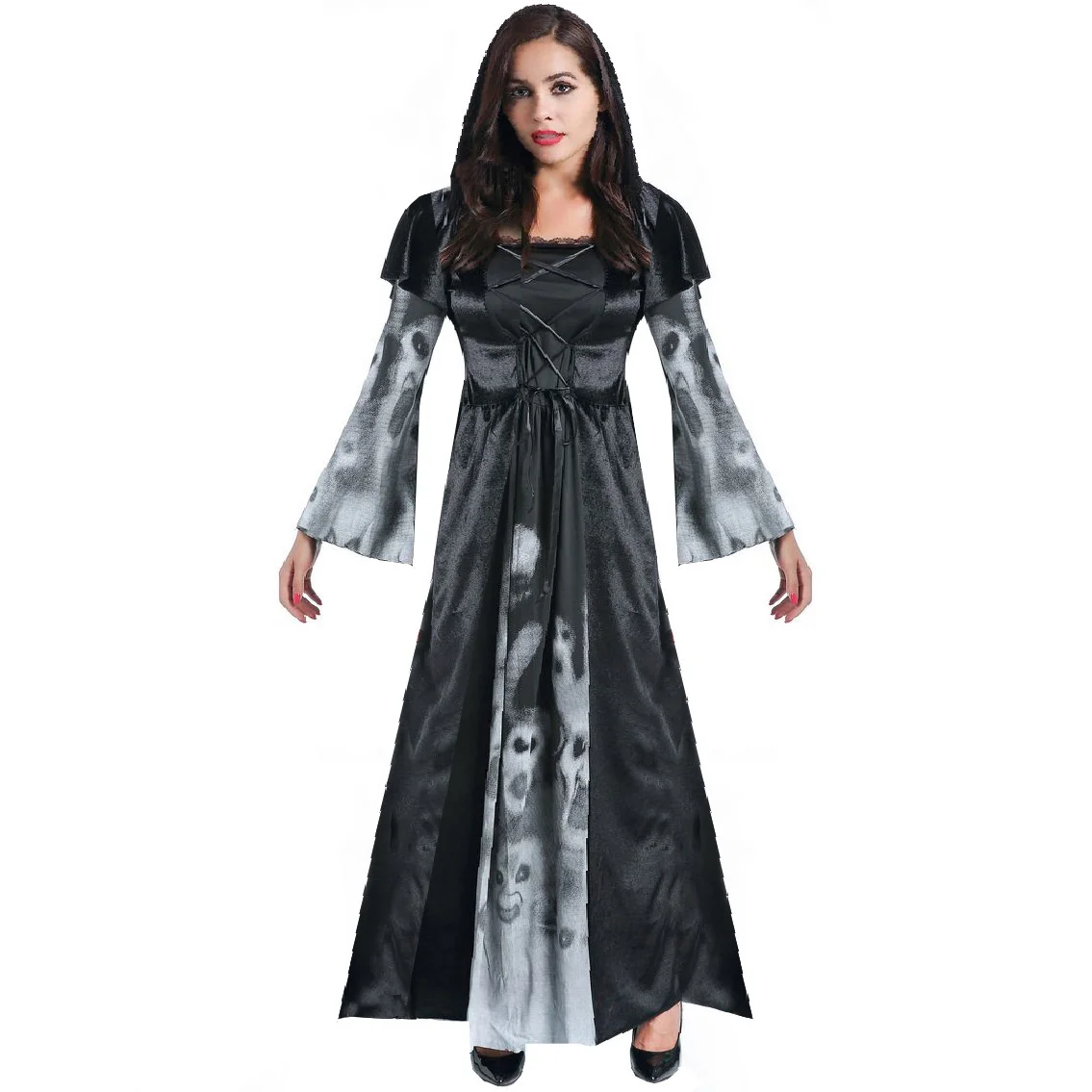 

M-xxl Xibeimeng Halloween Costume Adult Easter Big Size Skull Witch Costume Stage Costume