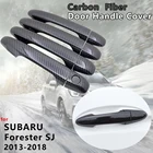 4 шт. глянцевый черный чехол из углеродного волокна для дверных ручек, автомобильные аксессуары для Subaru Forester SJ 2013 2014 2015 2016 2017 2018