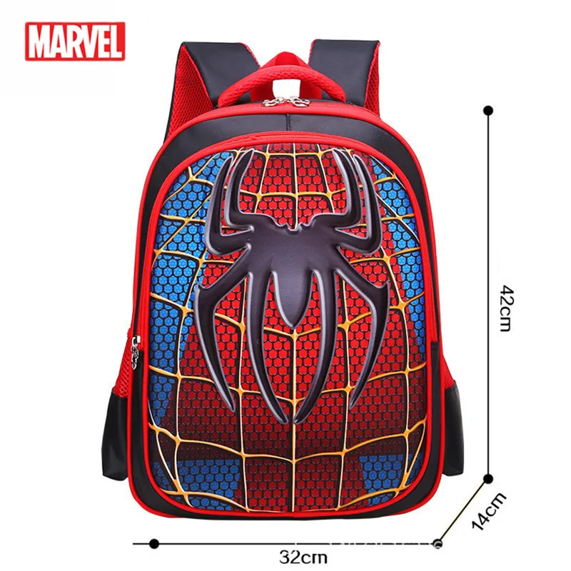 Милый детский школьный портфель MARVEL вместительный рюкзак с 3D мультипликационным