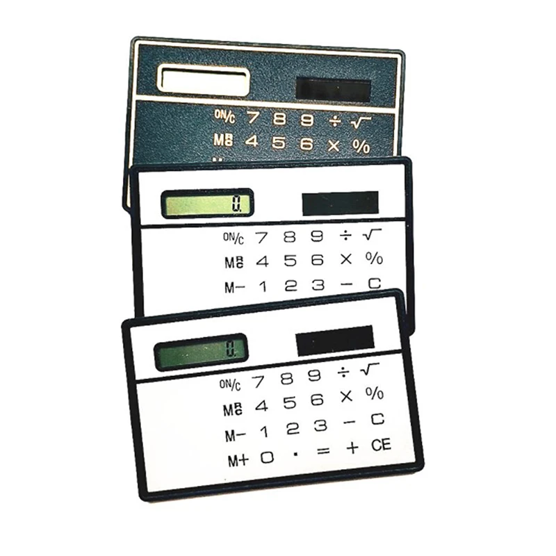 Solar Powered Mini Ultra thin portable Pocket Calculator Novelty Slim Credit Card Cheap For Outdoor Travel | Компьютеры и офис