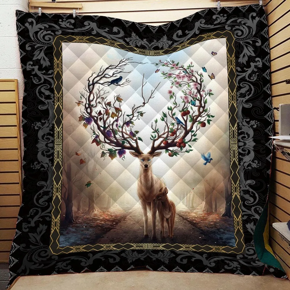 Рождественская одежда Печать оленей домашний диван одеяло Королева Размер дети